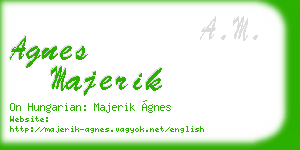 agnes majerik business card